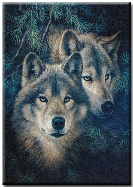 Diamanttavla Forest Wolf 40x50