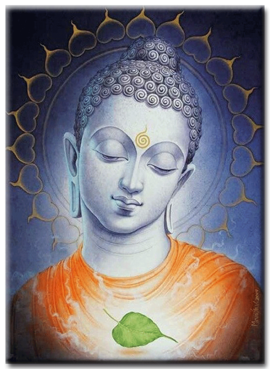 Diamanttavla (R) Buddha Leaf 40x50