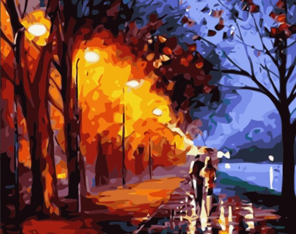 Paint By Numbers Color Evening Walk 40x50