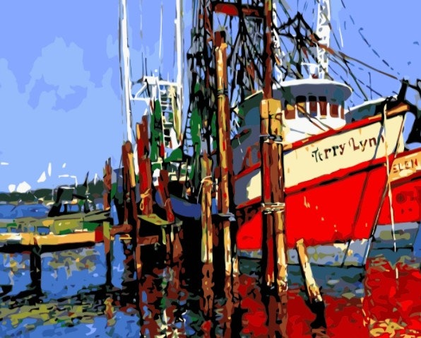 Paint By Numbers Shippers Boat 40x50