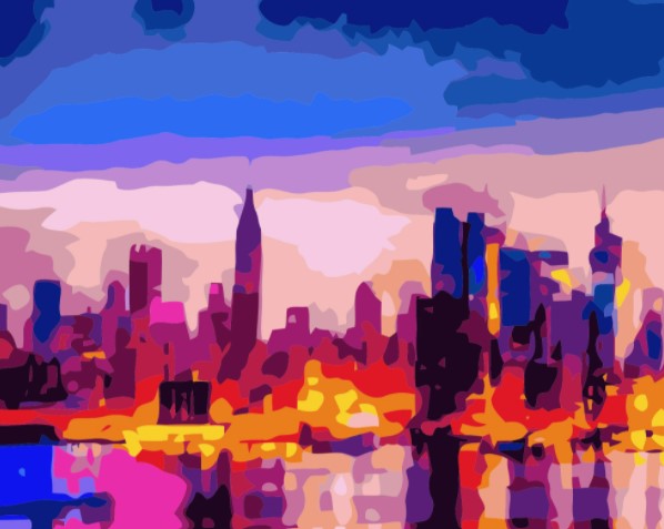 Paint By Numbers Big City Color 40x50