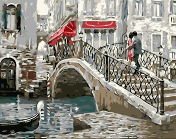 Paint By Numbers Lovers Bridge 40x50