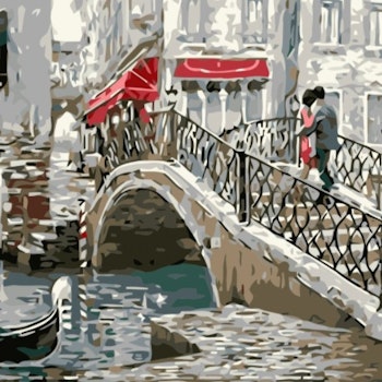 Paint By Numbers Lovers Bridge 40x50