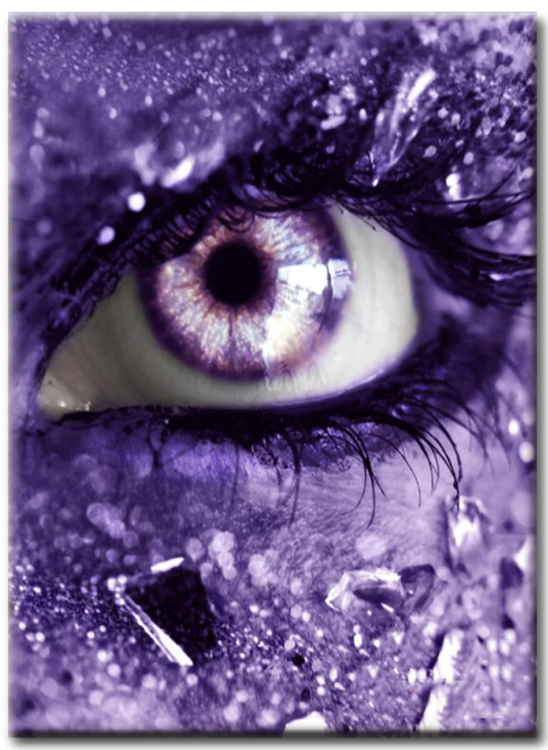 Diamanttavla Purple Ice Eye 40x50
