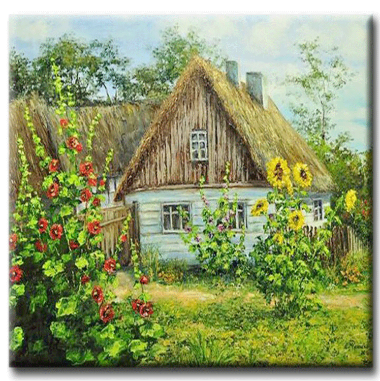 Diamanttavla Garden Cottage 50x50