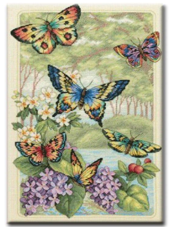 Diamanttavla Beautiful Butterflies 50x70