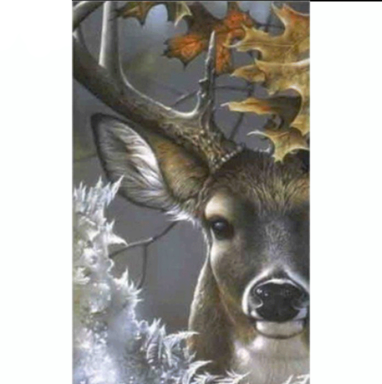 Diamanttavla (R) Deer In Wood 50x70