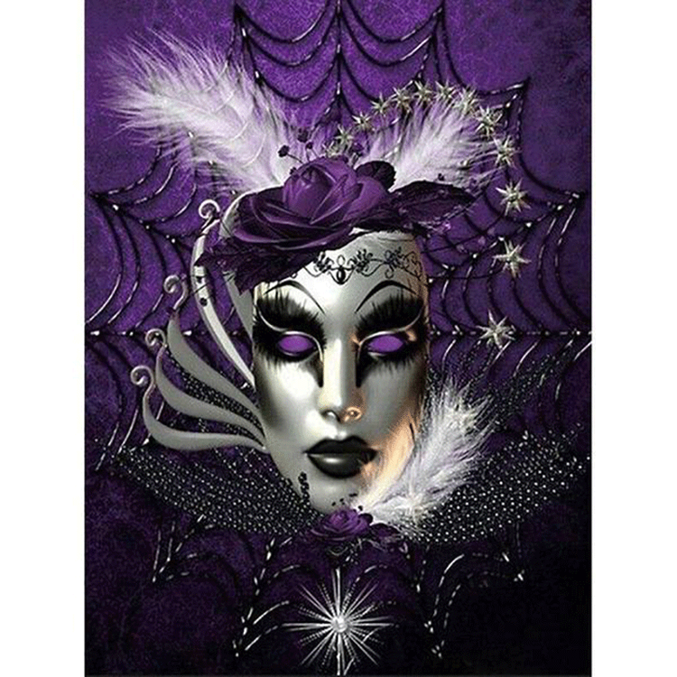 Diamanttavla (R) Purple Mask 40x50