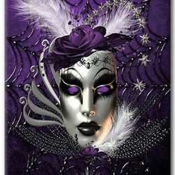 Diamanttavla (R) Purple Mask 40x50
