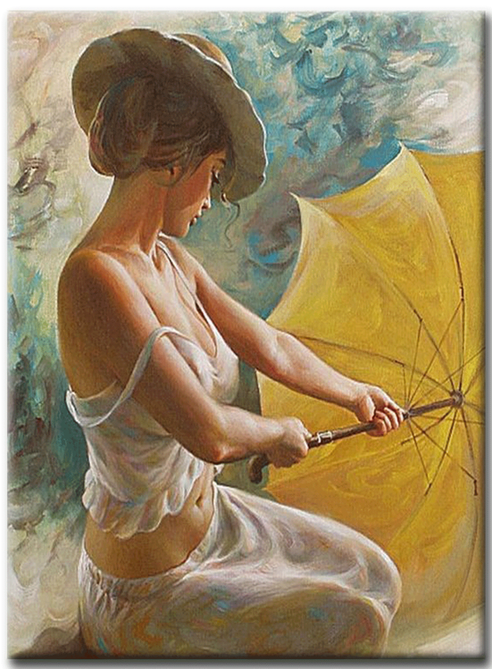 Paint By Numbers Umbrella Woman 40x50