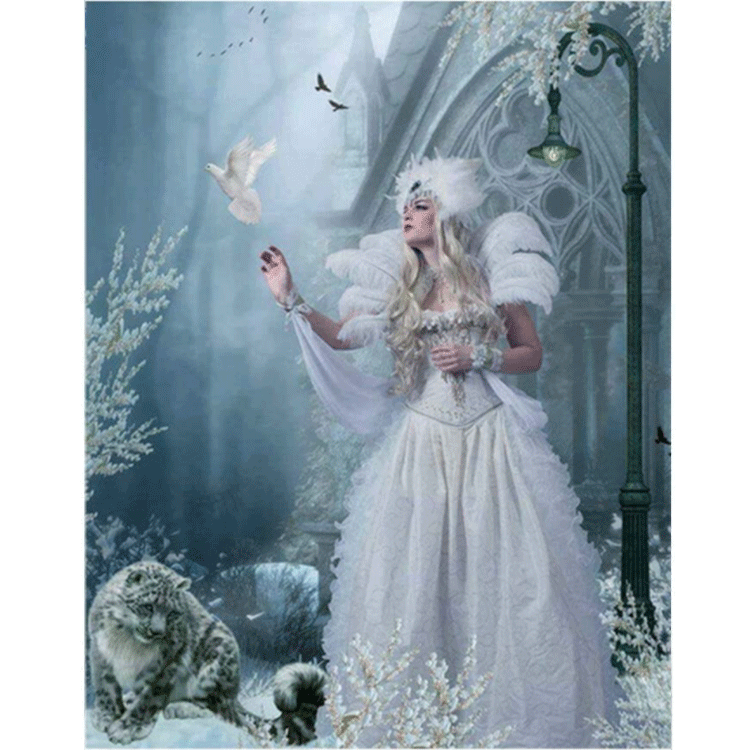 Diamanttavla Snow Fairy 70x90