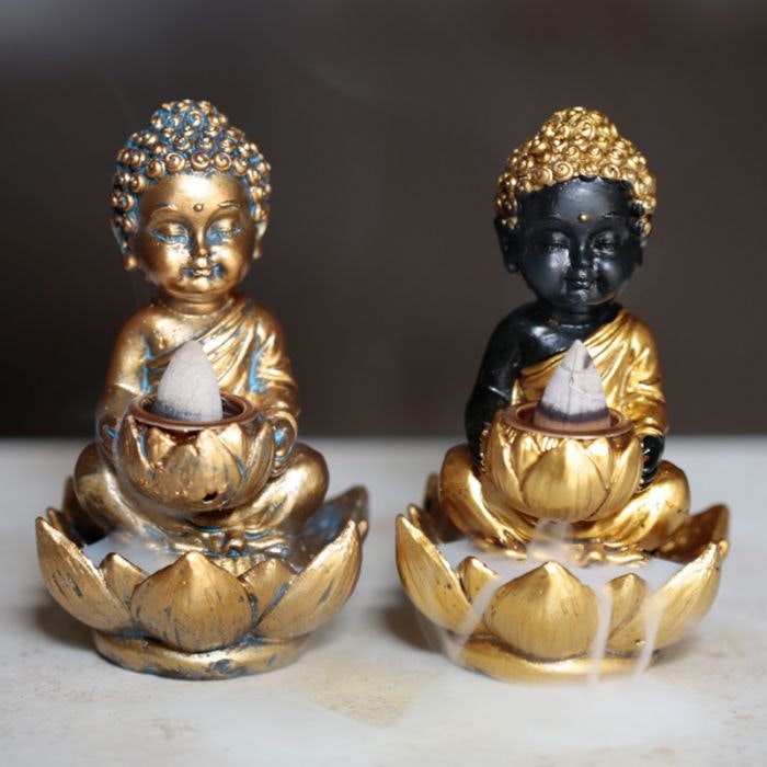 Liten Buddha Lotus Backflow - Leveranstid 1-3 Dagar