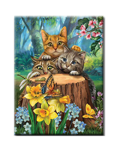Diamanttavla Spring Cats 40x50