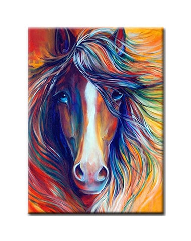 Diamanttavla Color Horse 40x50