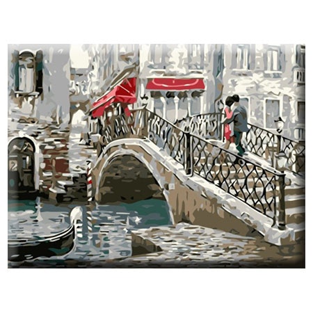 Paint By Numbers Lovers Bridge 40x50