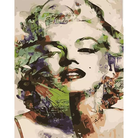 Paint By Numbers Marilyn Monroe Green 40x50