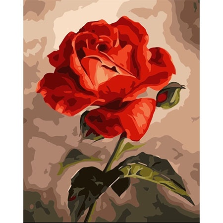 Paint By Numbers A Red Red Rose 40x50