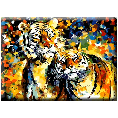 Paint By Numbers Color Tigers 40x50