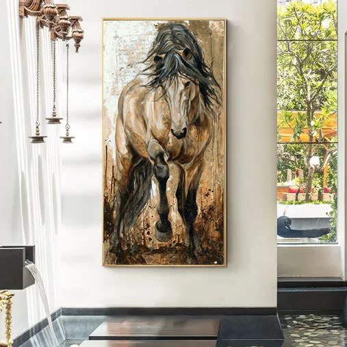 Diamanttavla Horse Vintage 50x100