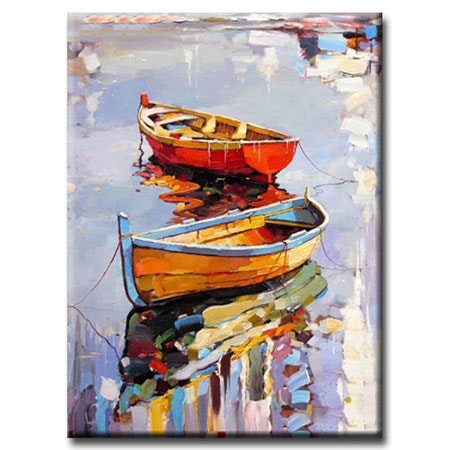 Diamanttavla Painted Sailboat 30x40