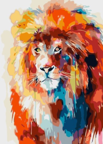 Paint By Numbers Color Lion 50x70- Leveranstid 1-3 Dagar
