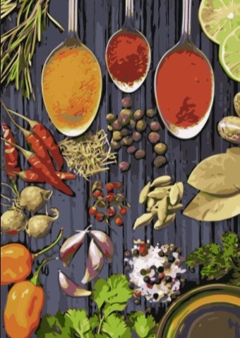 Paint By Numbers Spices 50x70- Leveranstid 1-3 Dagar