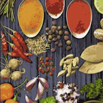 Paint By Numbers Spices 50x70- Leveranstid 1-3 Dagar