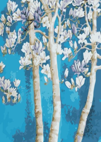 Paint By Numbers Flower Tree 50x70- Leveranstid 1-3 Dagar