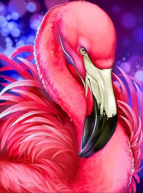 Diamanttavla Flamingo 40x50 - Leveranstid 1-3 Dagar