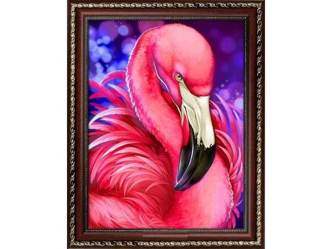 Diamanttavla Flamingo 40x50 - Leveranstid 1-3 Dagar