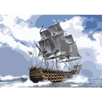 Paint By Numbers Ocean Ship 50x70 -Leveranstid 1-3 Dagar