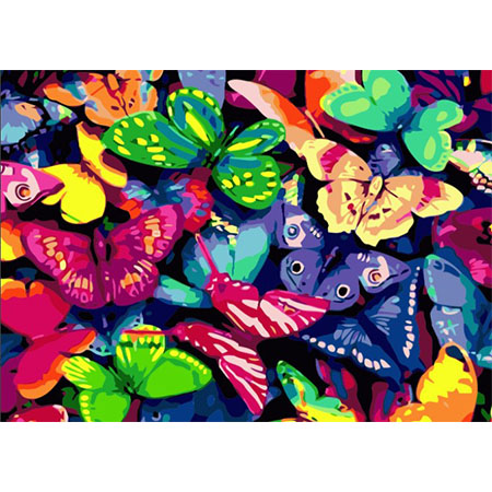 Paint By Numbers Fjärilar 50x70 -Leveranstid 1-3 Dagar