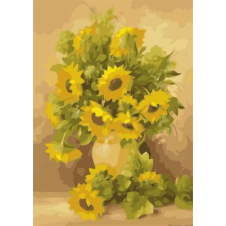 Paint By Numbers Sunflowers 50x70 -Leveranstid 1-3 Dagar