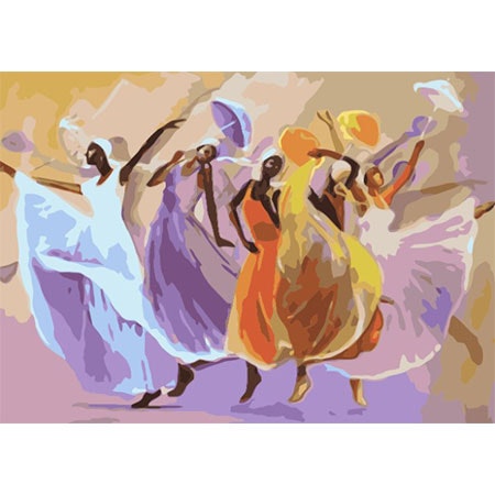 Paint By Numbers Dancing Women 50x70- Leveranstid 1-3 Dagar