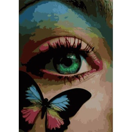 Paint By Numbers Butterfly Eye 50x70- Leveranstid 1-3 Dagar