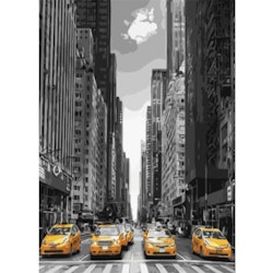 Paint By Numbers City Cabs 50x70- Leveranstid 1-3 Dagar