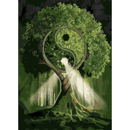 Paint By Numbers Tai Chi Tree 50x70- Leveranstid 1-3 Dagar