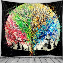 Gobeläng Tapestry Color Tree 150x150 cm - Leveranstid 1-3 Dagar