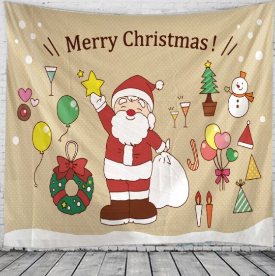 Gobeläng Tapestry Santa With Star 150x130 cm - Leveranstid 1-3 Dagar