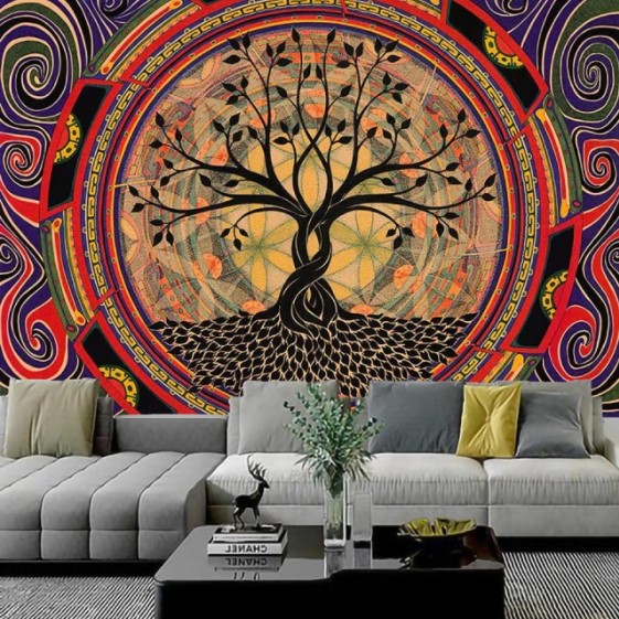 Gobeläng Tapestry Tree Of Life 150x100 Cm - Leveranstid 1-3 Dagar