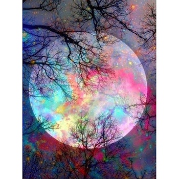 Diamanttavla Color Moon 40x50