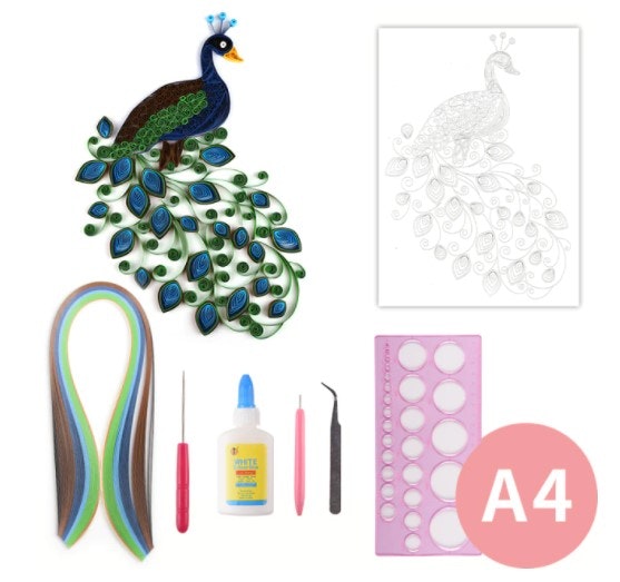 Quilling Peacock A4