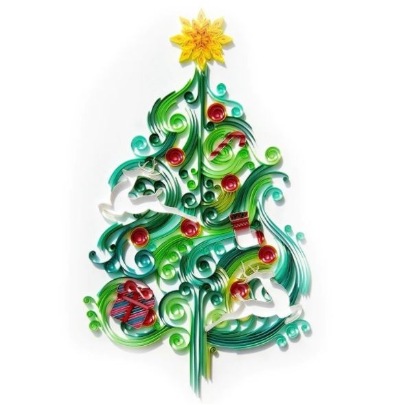 Quilling Christmas Tree A4 - Leveranstid 1-3 Dagar