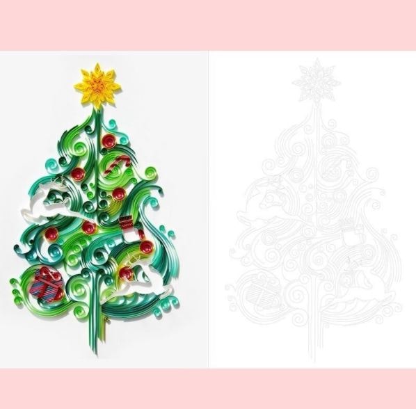 Quilling Christmas Tree A4 - Leveranstid 1-3 Dagar