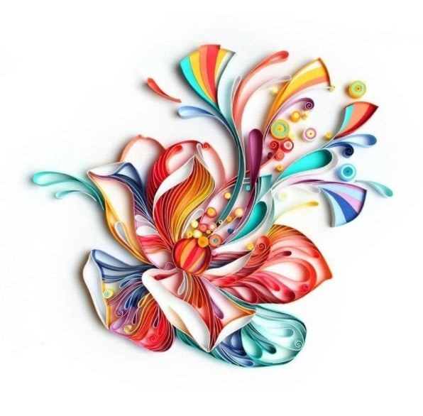 Quilling Color Flower A4