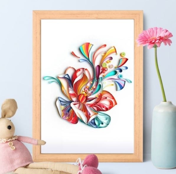 Quilling Color Flower A4