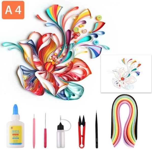 Quilling Color Flower A4