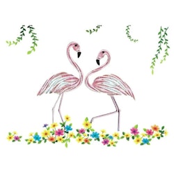 Quilling Flamingos A4 - Leveranstid 1-3 Dagar