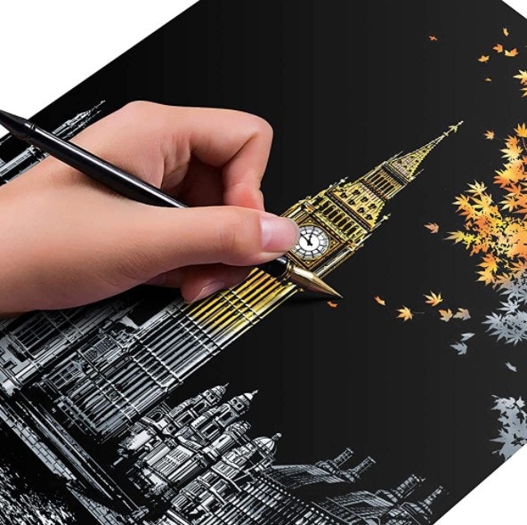 Scratch Painting Big Ben 41x28,7 cm - Leveranstid 1-3 Dagar