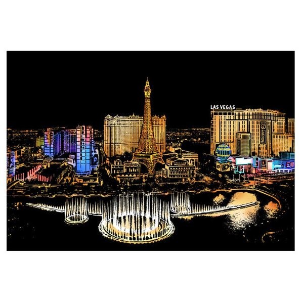 Scratch Painting Las Vegas 41x28,7 cm - Leveranstid 1-3 Dagar